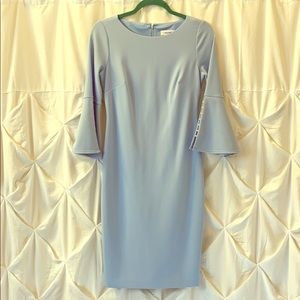 Calvin Klein sky blue fitted dress